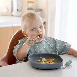 Kids Utensils|Toddler Training Utensils-Beaba Stainless Pre-Cutlery (Set of 2)