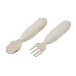 Kids Utensils|Toddler Training Utensils-Beaba Stainless Pre-Cutlery (Set of 2)