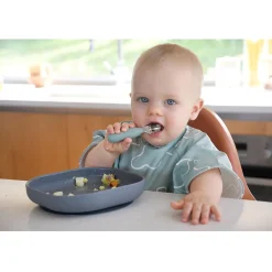 Kids Utensils|Toddler Training Utensils-Beaba Stainless Pre-Cutlery (Set of 2)