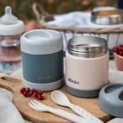 Kids Lunch Bags & Boxes|Baby Food Prep + Storage-Beaba Stainless Steel Jar (10 oz)