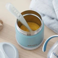 Kids Lunch Bags & Boxes|Baby Food Prep + Storage-Beaba Stainless Steel Jar (10 oz)