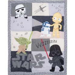 Crib Bedding Sets-Lambs & Ivy Star Wars Classic 3 Piece Crib Set