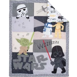 Crib Bedding Sets-Lambs & Ivy Star Wars Classic 3 Piece Crib Set