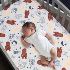 Crib Fitted Sheets-Lambs & Ivy Star Wars Millennium Falcon Crib Sheet