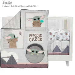Crib Bedding Sets-Lambs & Ivy Star Wars the Child 3 Piece Crib Set