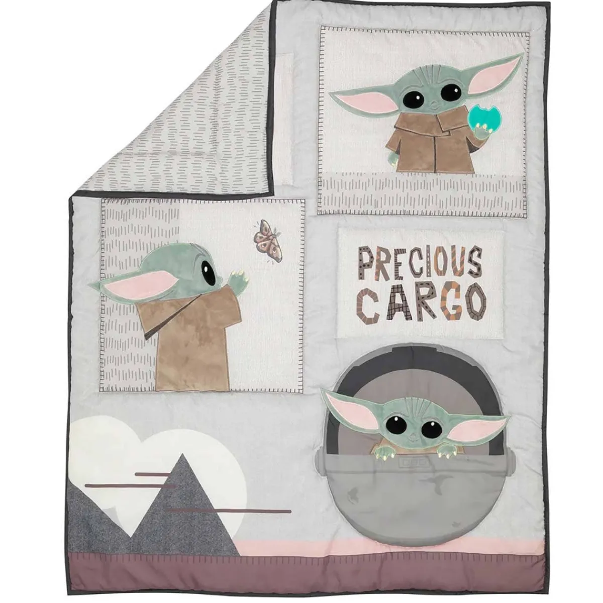 Crib Bedding Sets-Lambs & Ivy Star Wars the Child 3 Piece Crib Set
