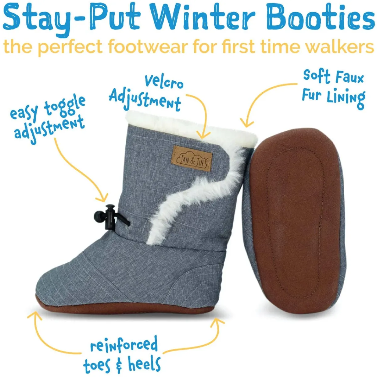 Winter Boots|Infant Socks + Booties-Jan & Jul Stay-Put Winter Booties