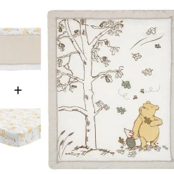 Crib Bedding Sets-Lambs & Ivy Storytime Pooh 3 Piece Crib Set