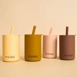 Kids Drinkware|Sippy Cups + Straw Cups-Minika Straw Cup with Lid