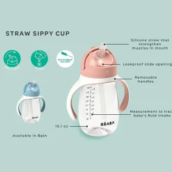 Kids Drinkware|Sippy Cups + Straw Cups-Beaba Straw Sippy Cup