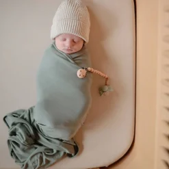 Crib Fitted Sheets-Mushie Stretchy Crib Sheet
