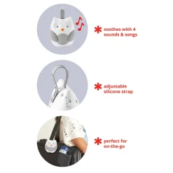 Sound + Light Machines-Skip Hop Stroll & Go Portable Baby Sound Machine Owl