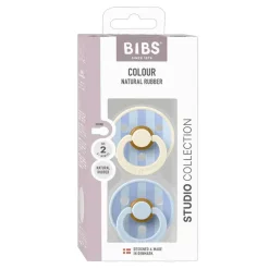 Pacifiers + Clips-Bibs Studio Colour Block Pacifier (2 Pack)