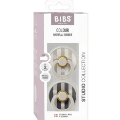 Pacifiers + Clips-Bibs Studio Colour Block Pacifier (2 Pack)