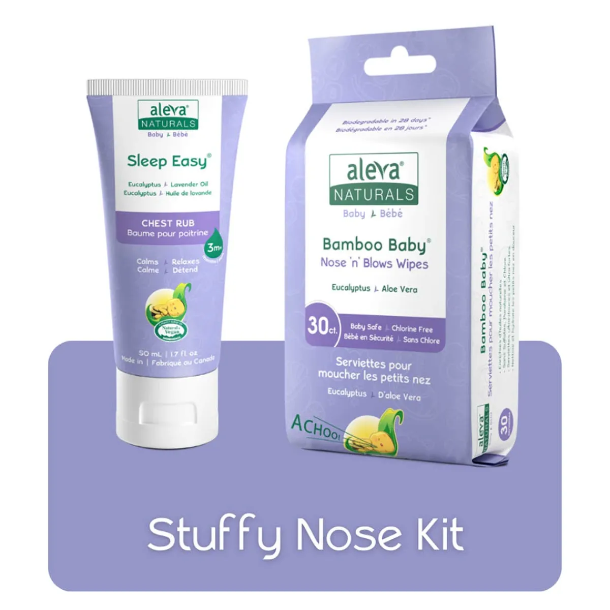 Wellness Balms + Wipes-Aleva Naturals Stuffy Nose Kit