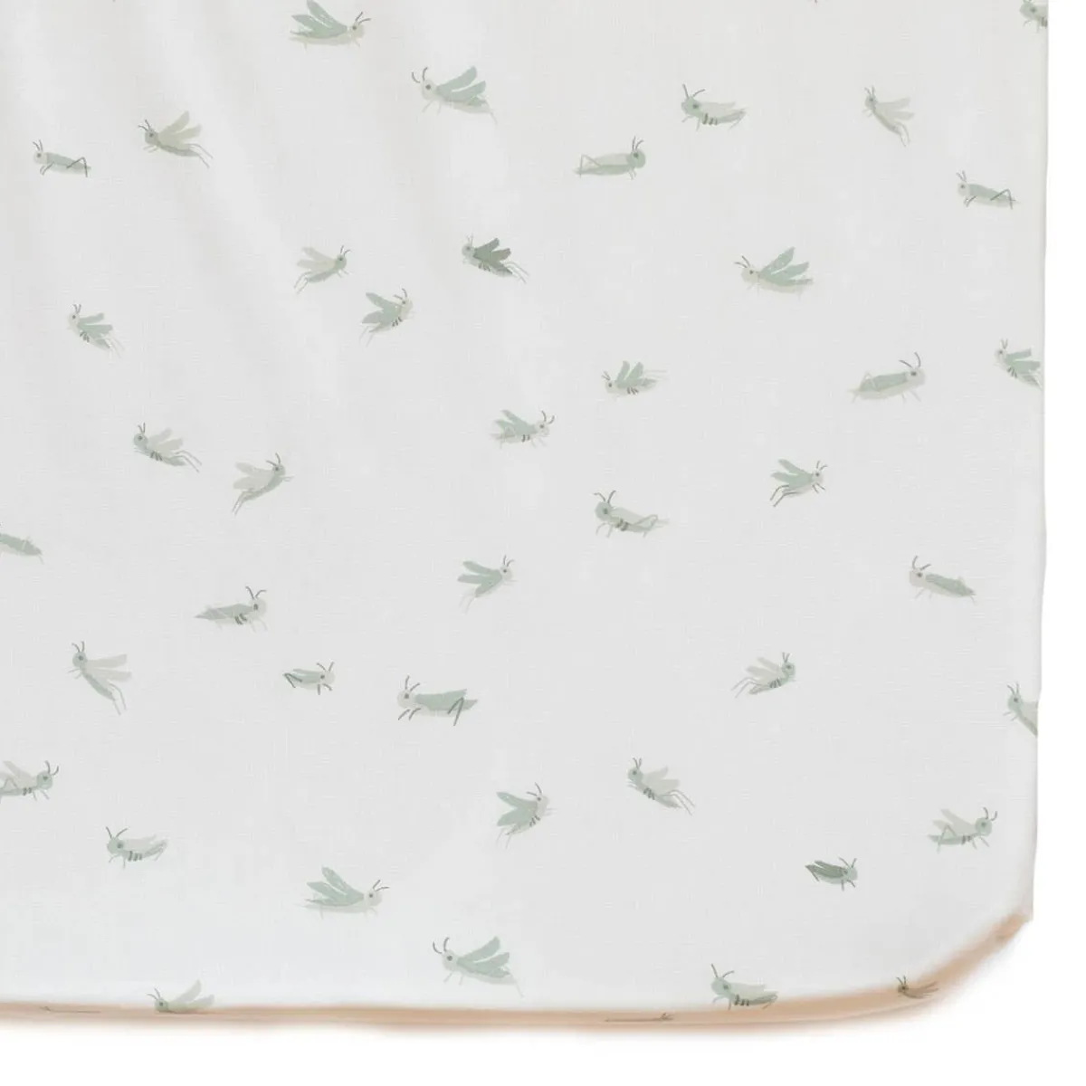 Crib Fitted Sheets-Pehr Summer Bugs Crib Sheet