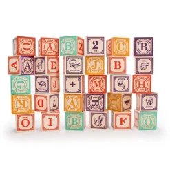 Wooden Toys|Blocks + Shape Sorters-Uncle Goose Swedish ABC Blocks