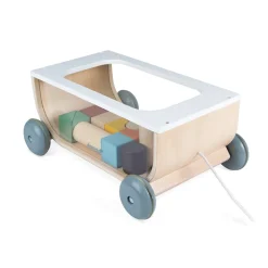 Wooden Toys|Pull Toys-Janod Sweet Cocoon Cart With Blocks