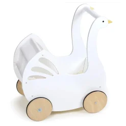 Wooden Toys|Baby Walkers-Tender Leaf Toys Sweet Swan Pram