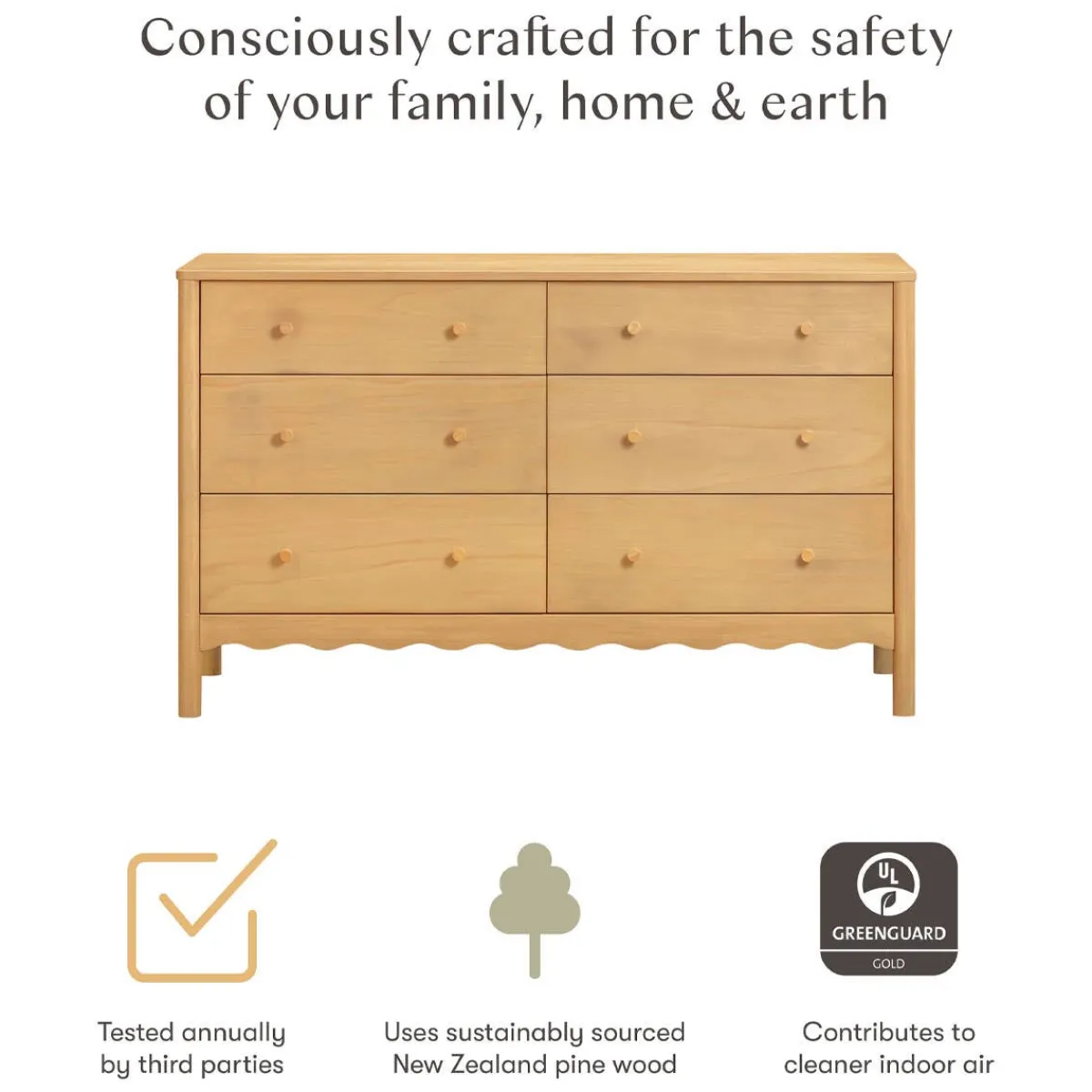 Dressers-Babyletto Swell 6 Drawer Dresser