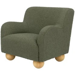 Kids Sofas + Armchairs-Babyletto Swoops Kids Chair (Boucle)