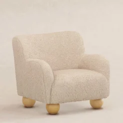 Kids Sofas + Armchairs-Babyletto Swoops Kids Chair (Shearling)