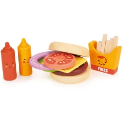 Pretend Play|Wooden Toys-Mentari Take-Out Burger Set