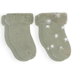 Infant Socks + Booties-Kushies Terry Newborn Socks (Symbols) 2 Pack