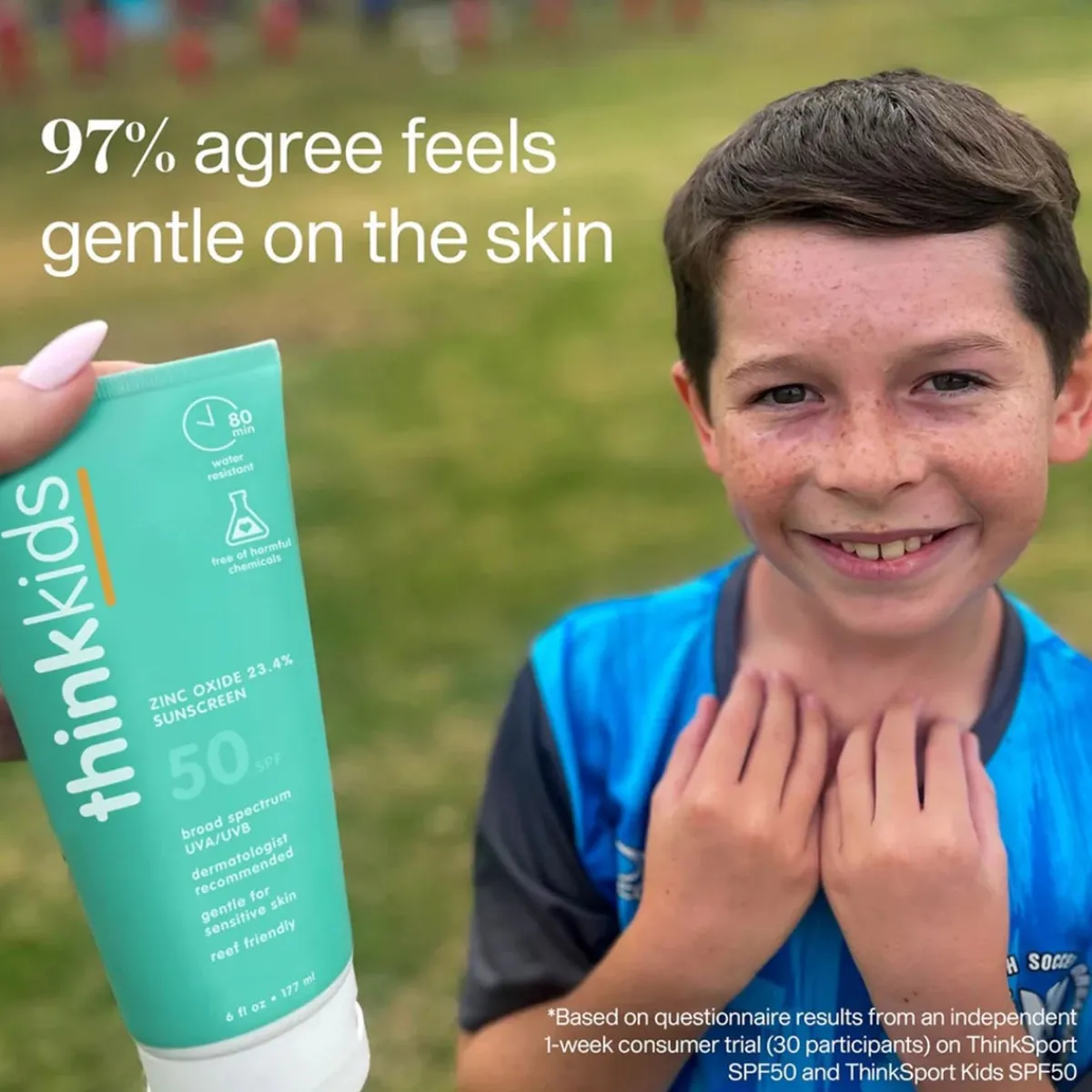 Sunscreen-Thinkbaby Thinksports Kids SAFE Sunscreen SPF50 (6 oz)