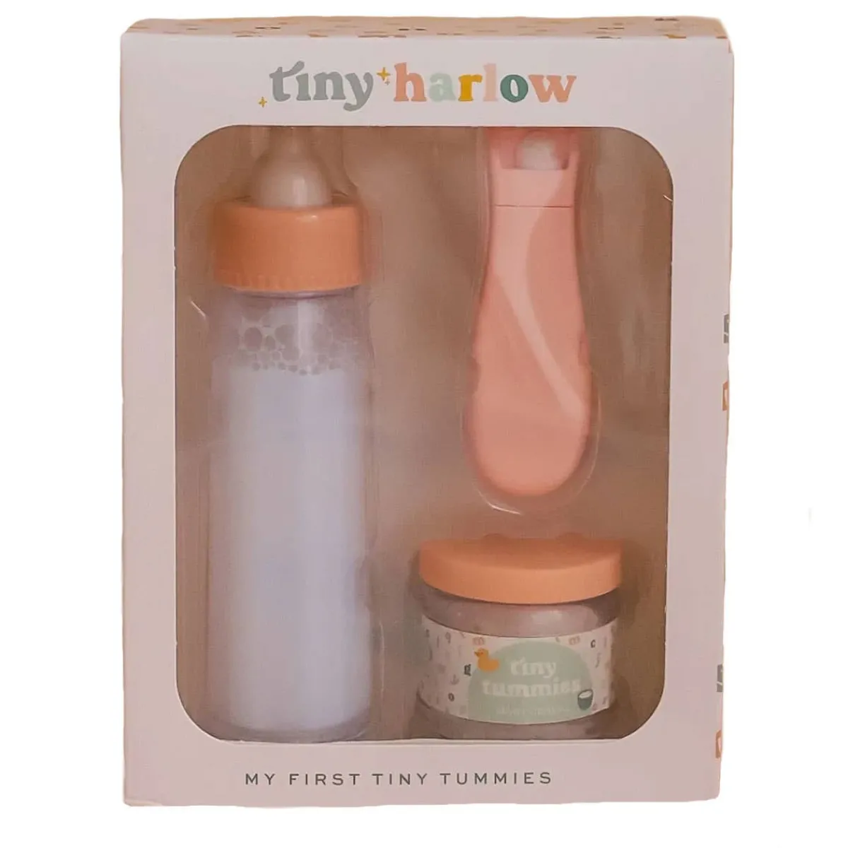 Pretend Play-Tiny Harlow Tiny Tummies Puree & Milk Bottle Set