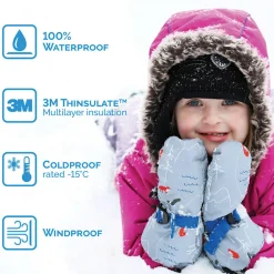 Mitts + Gloves-Jan & Jul Toasty-Dry Waterproof Mitten with Thumb