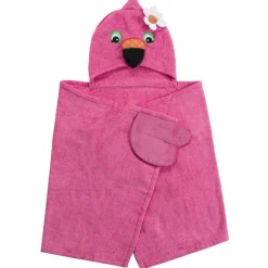 Towels + Cloths-Zoocchini Toddler Plush Terry Hooded Bath Towel