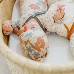 Infant Hats-Copper Pearl Top Knot Hat