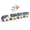 Cars + Trucks|Wooden Toys-Speedy Monkey Train Vehicle Carrier with 3 Cars