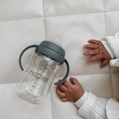 Kids Drinkware|Sippy Cups + Straw Cups-Nouka Transitional Sippy/Weighted Straw Cup