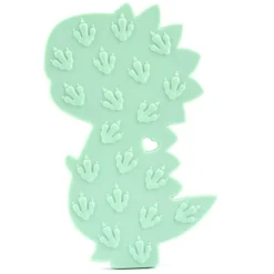 Teethers|Pacifiers + Clips-Glitter & Spice T-Rex Teether with Clip