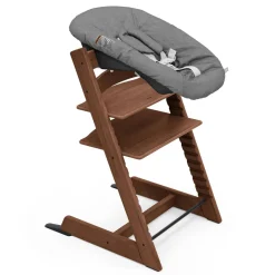 High Chairs & Boosters-Stokke Tripp Trapp® High Chair² Complete with Newborn Set (Oak) Warm Brown
