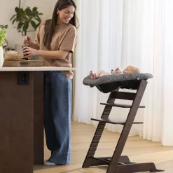 High Chairs & Boosters-Stokke Tripp Trapp® High Chair² Complete with Newborn Set (Oak) Warm Brown