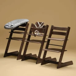 High Chairs & Boosters-Stokke Tripp Trapp® High Chair² Complete with Newborn Set (Oak) Warm Brown