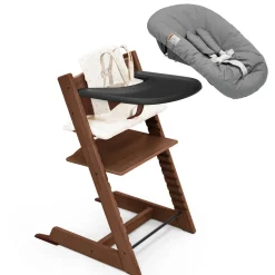High Chairs & Boosters-Stokke Tripp Trapp® High Chair² Complete with Newborn Set (Oak) Warm Brown