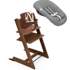 High Chairs & Boosters-Stokke Tripp Trapp® High Chair² with Newborn Set (Oak) Warm Brown
