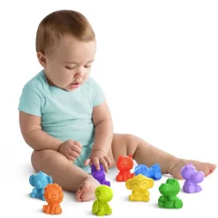 Play + Learn Toys|Grasping Toys-Bright Starts TropicAnimals 9 Take-Along Friends