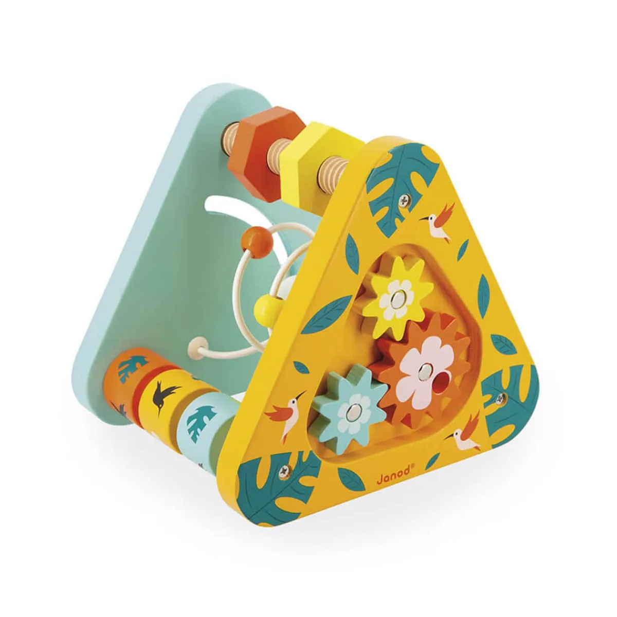 Wooden Toys|Play + Learn Toys-Janod Tropik Multi-Activity Triangle
