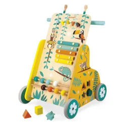 Wooden Toys|Baby Walkers-Janod Tropik Multi-Activity Trolley