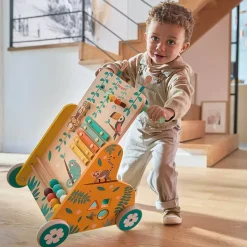 Wooden Toys|Baby Walkers-Janod Tropik Multi-Activity Trolley
