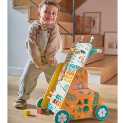 Wooden Toys|Baby Walkers-Janod Tropik Multi-Activity Trolley