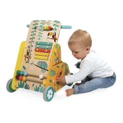 Wooden Toys|Baby Walkers-Janod Tropik Multi-Activity Trolley