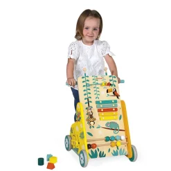 Wooden Toys|Baby Walkers-Janod Tropik Multi-Activity Trolley