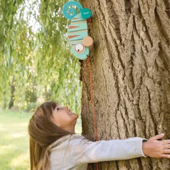 Wooden Toys|Pull Toys-Janod Tropik Pull-Along Chameleon