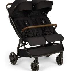 Travel Strollers|Double Strollers-Nuna TRVL DUBL Stroller Caviar